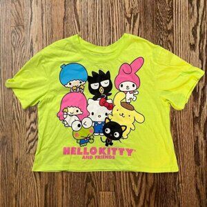 Hello kitty and friends lime green shirt